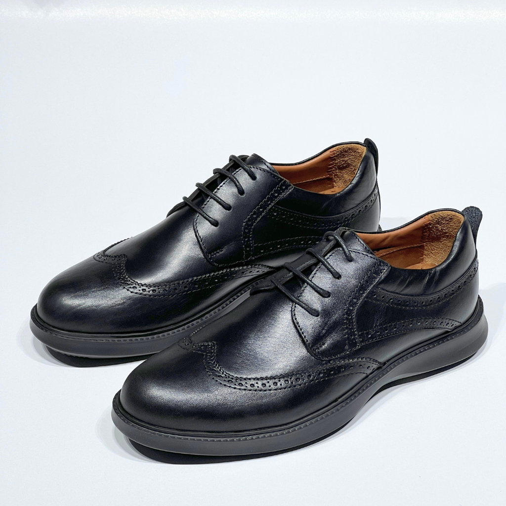 Chaussures Médicale Pour Homme 100% Cuir NOIR REF AZ022