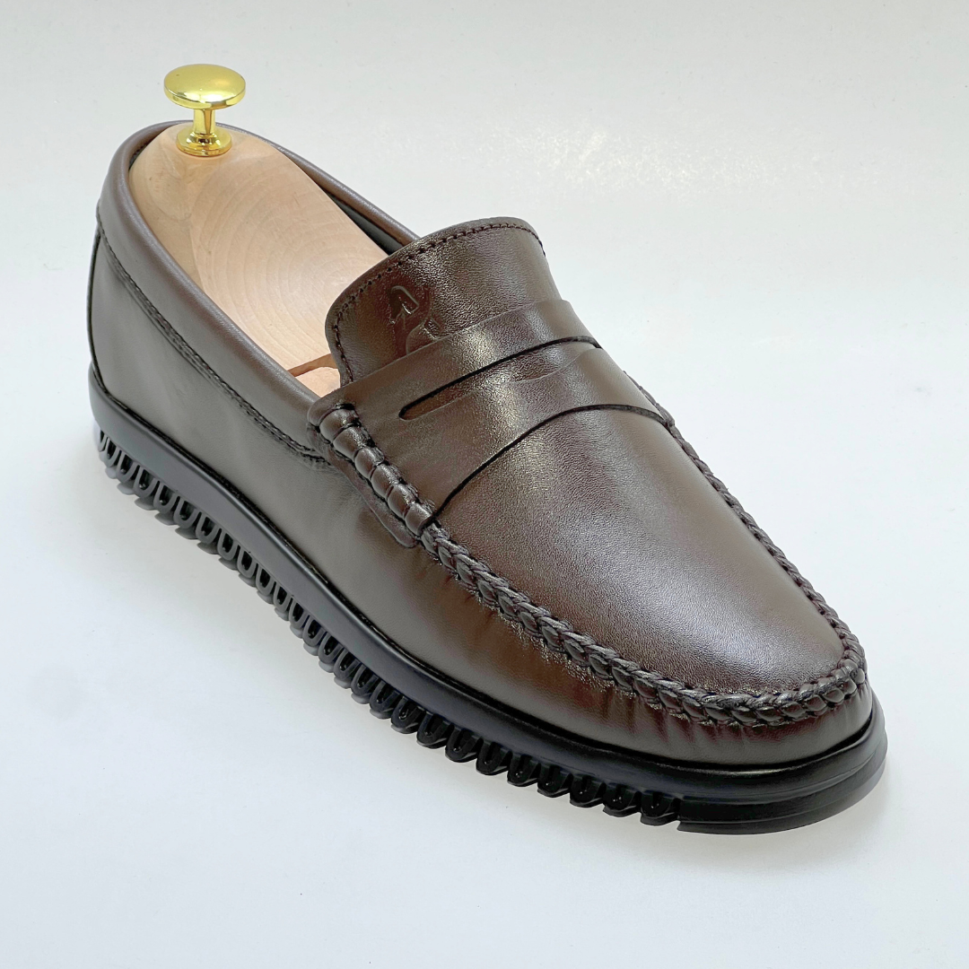 Denver: Mocassin Homme - cuir 100% MARRON REF AZ106