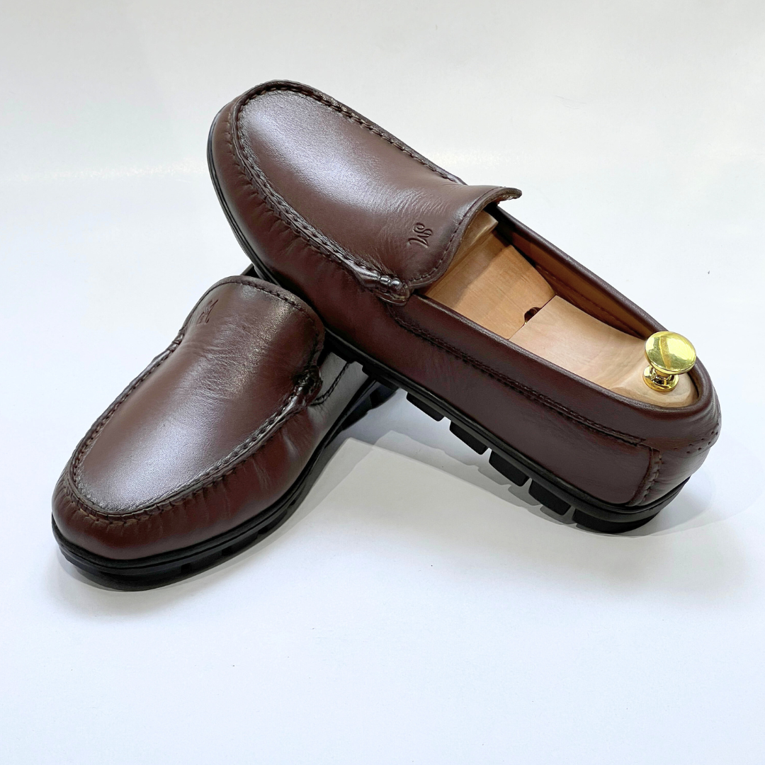 Brighton : Mocassin Homme 100% cuir MARRON -REF 2000