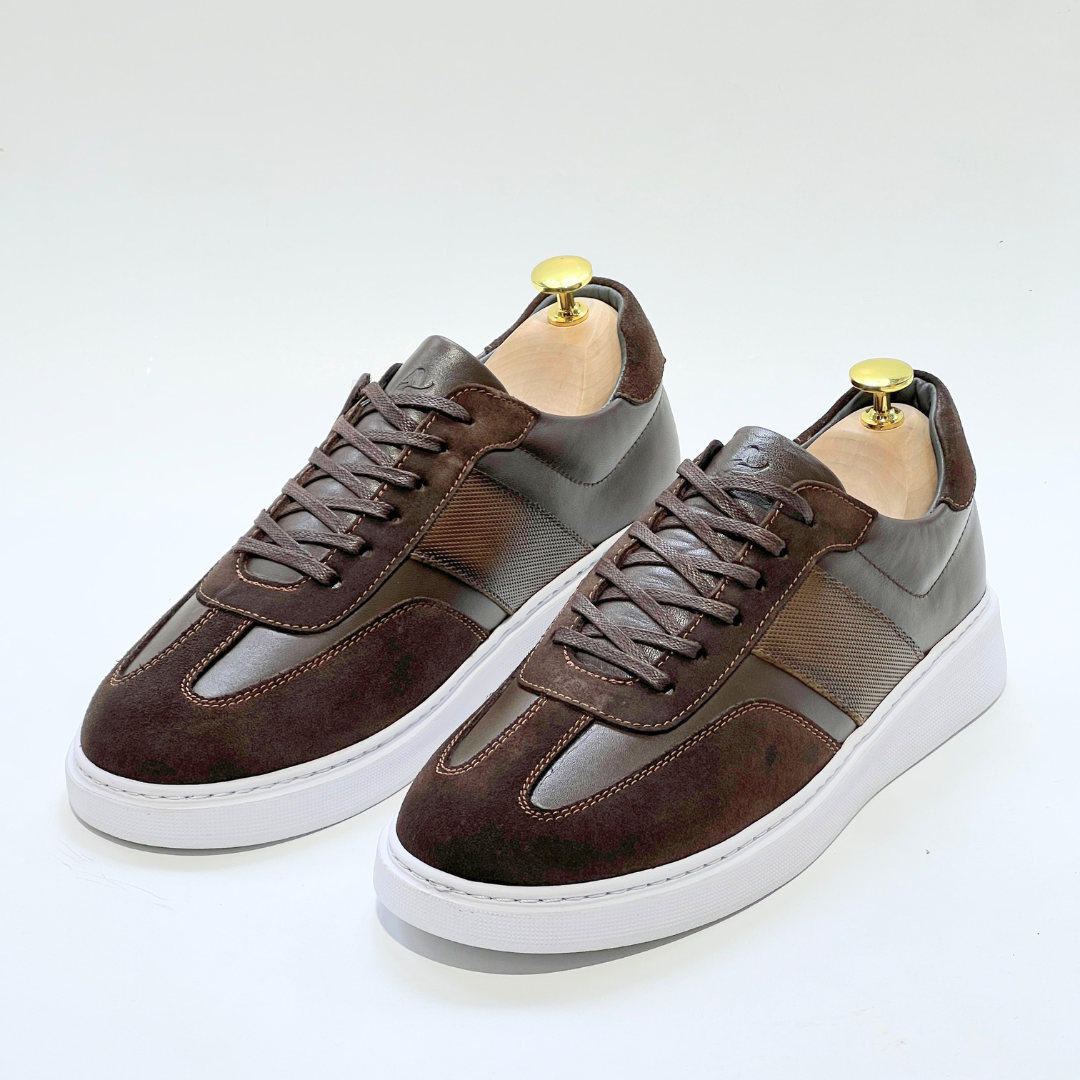 Kairo Basket Homme Cuir Marron Sport REF 645