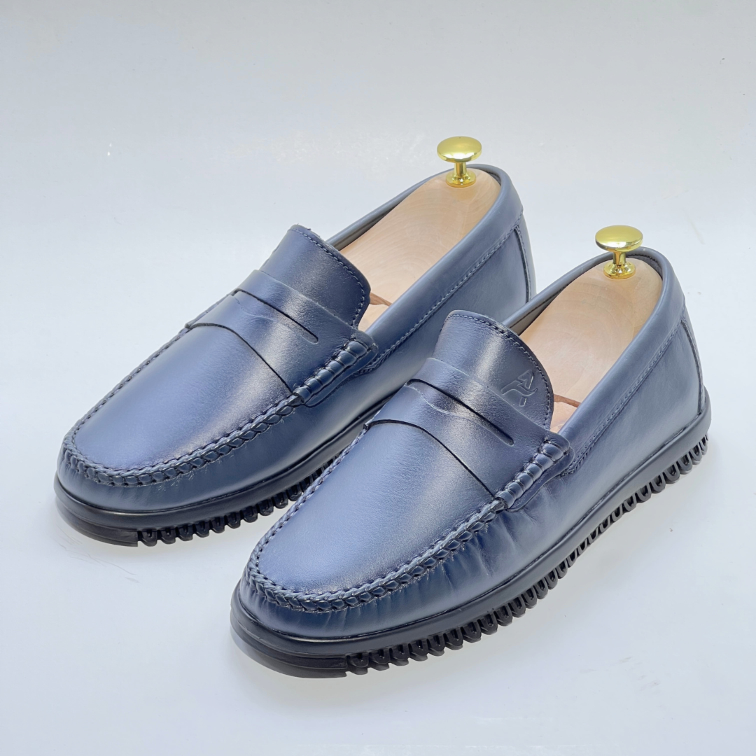 Denver: Mocassin Homme - cuir 100% GRIS REF AZ106