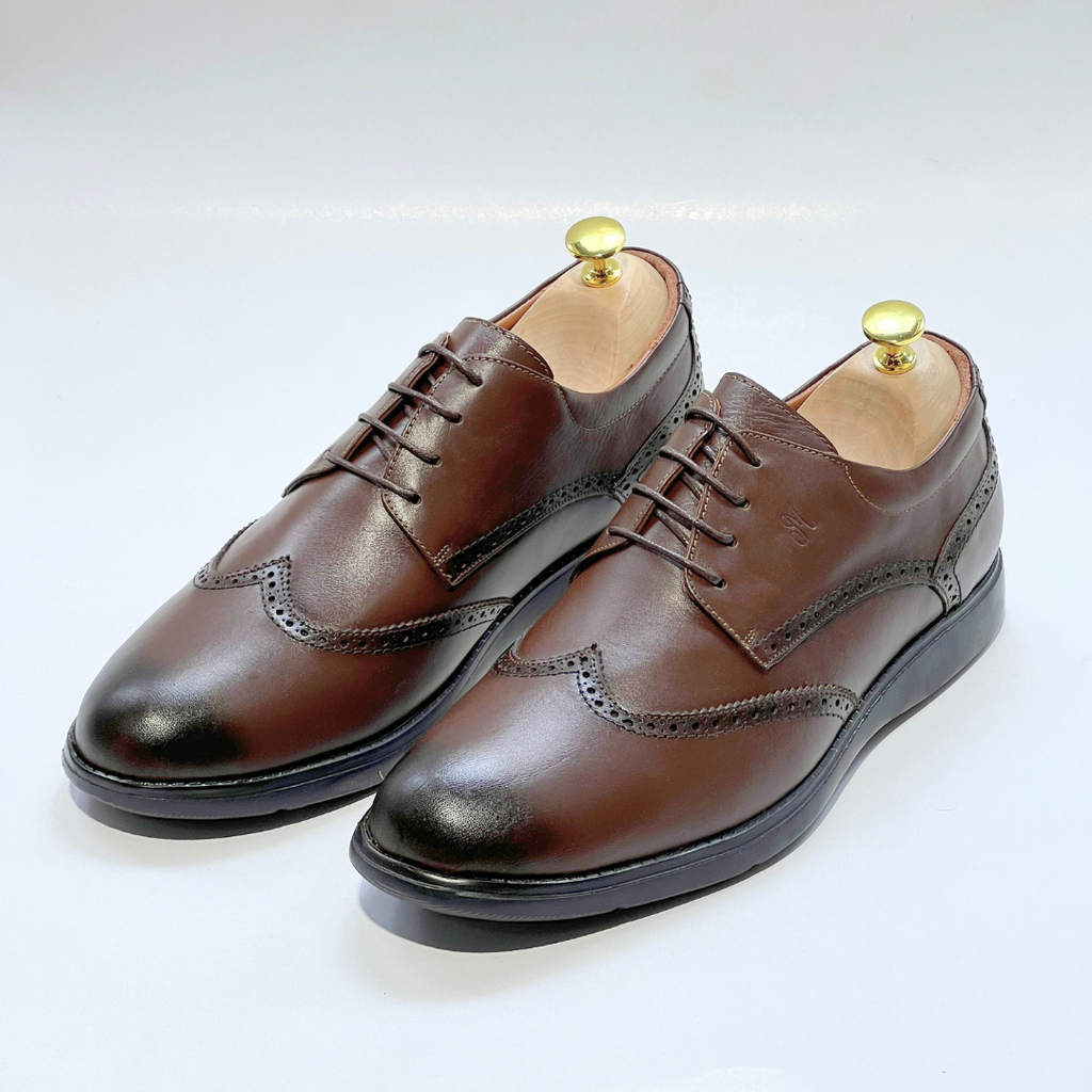 CHAUSSURE Médical 100% Cuir MARRON AZ050