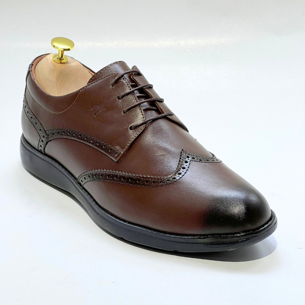 CHAUSSURE Médical 100% Cuir MARRON AZ050