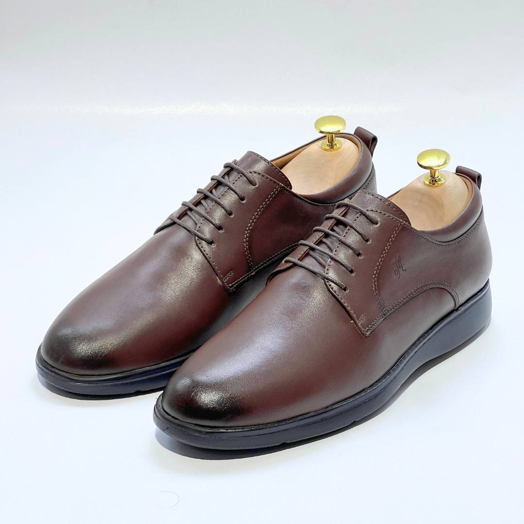 CHAUSSURE Médical 100% Cuir marron AZ1006