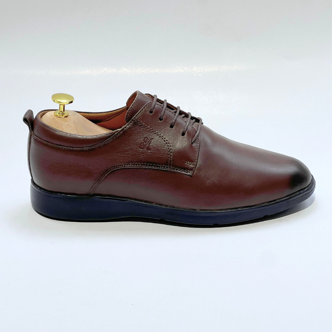 CHAUSSURE Médical 100% Cuir marron AZ1006