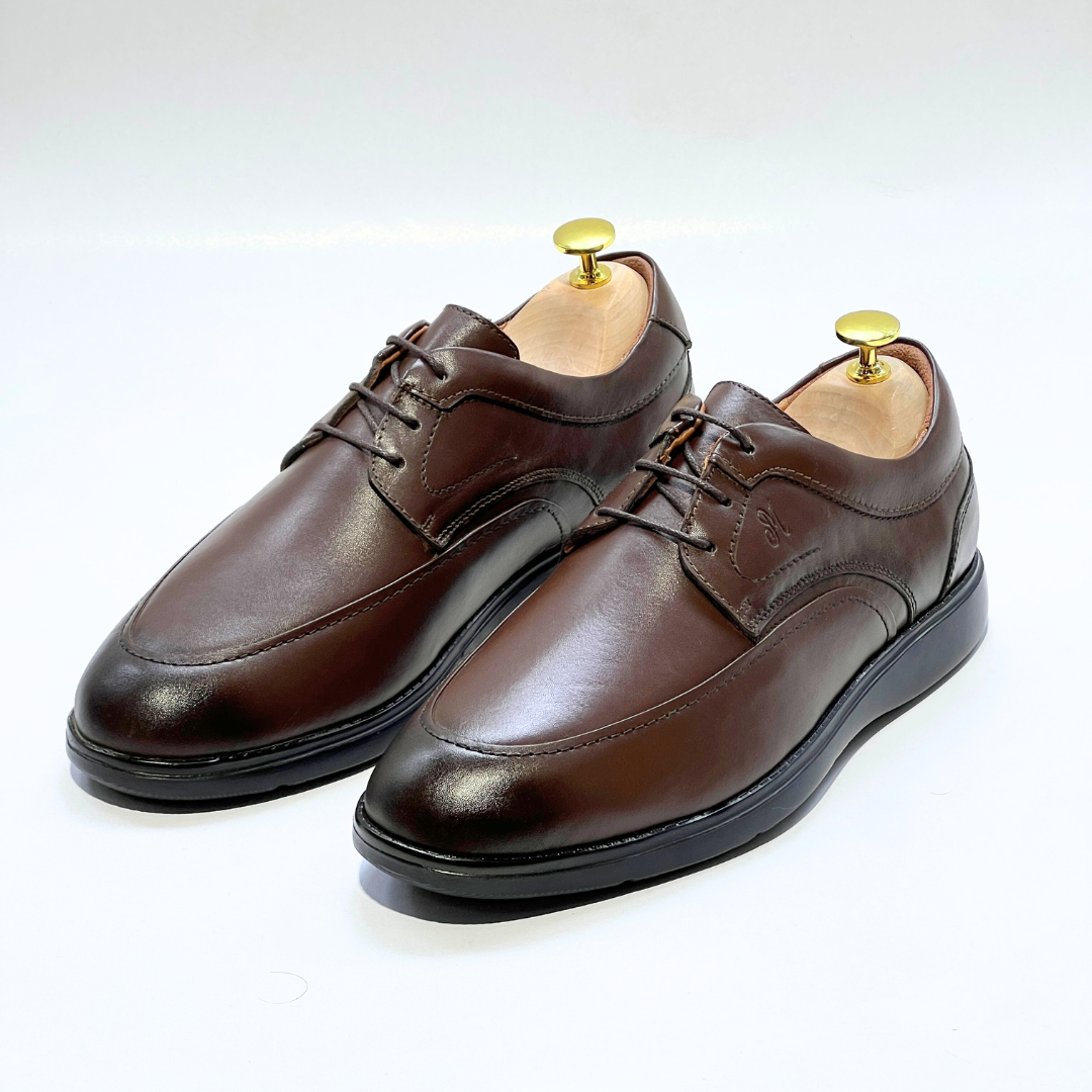 CHAUSSURE Médical 100% Cuir MARRON AZ502